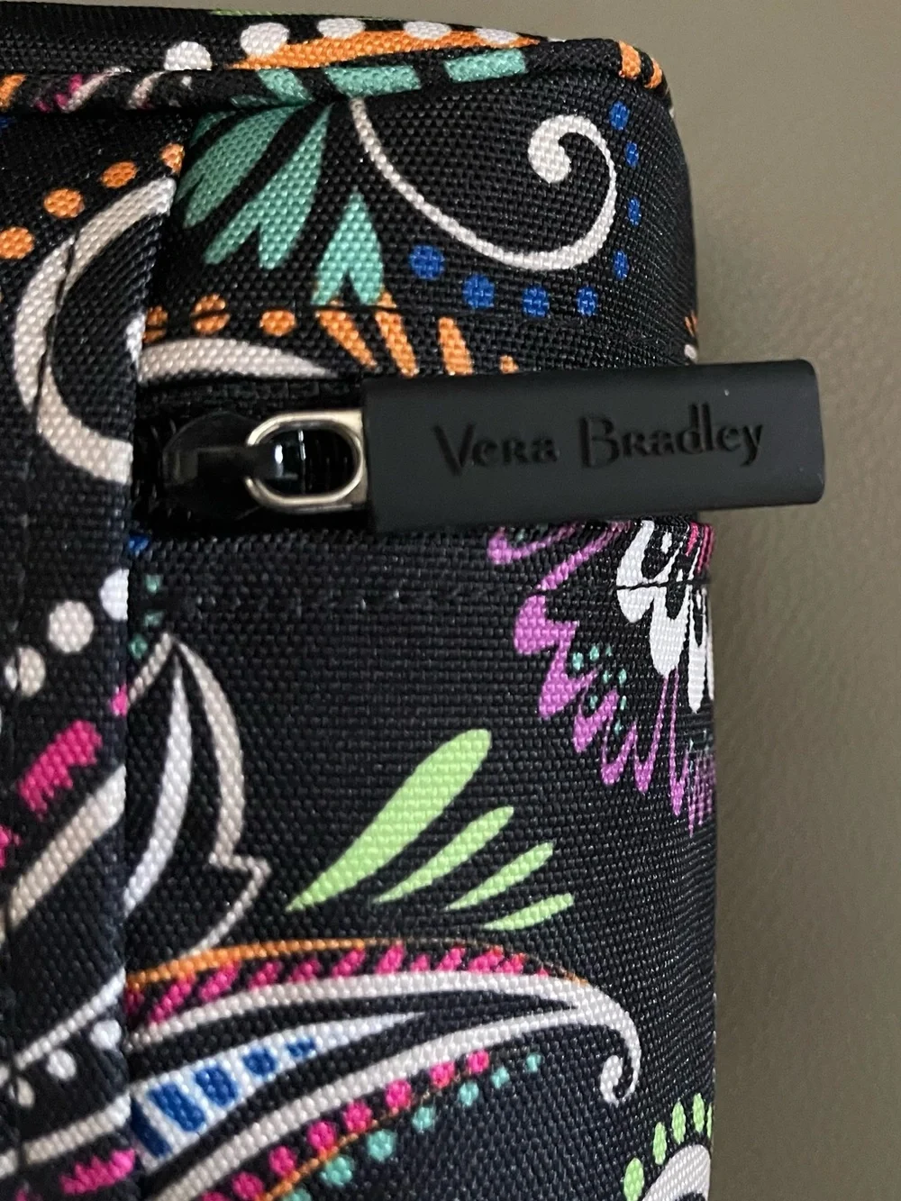 Vera Bradley Compact Makeup Bag/Cosmetic Case in Retired Bandana Swirl Pattern